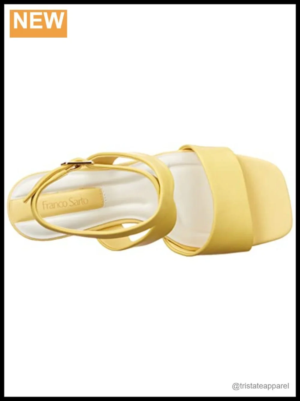 Franco Sarto Stud Leather or Faux Leather Wedge Sandal with Ankle Strap